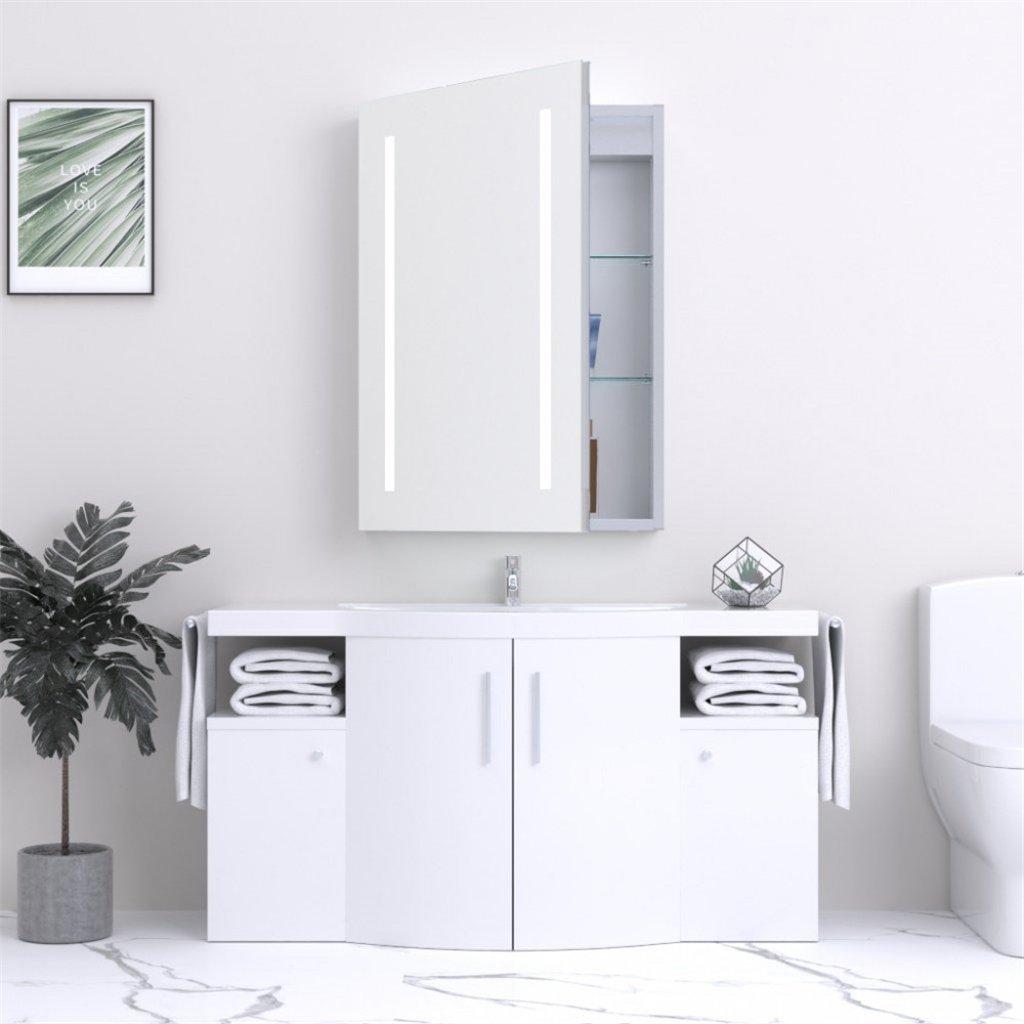 70cm Tall LED (Sides) Bathroom  Mirror Cabinet