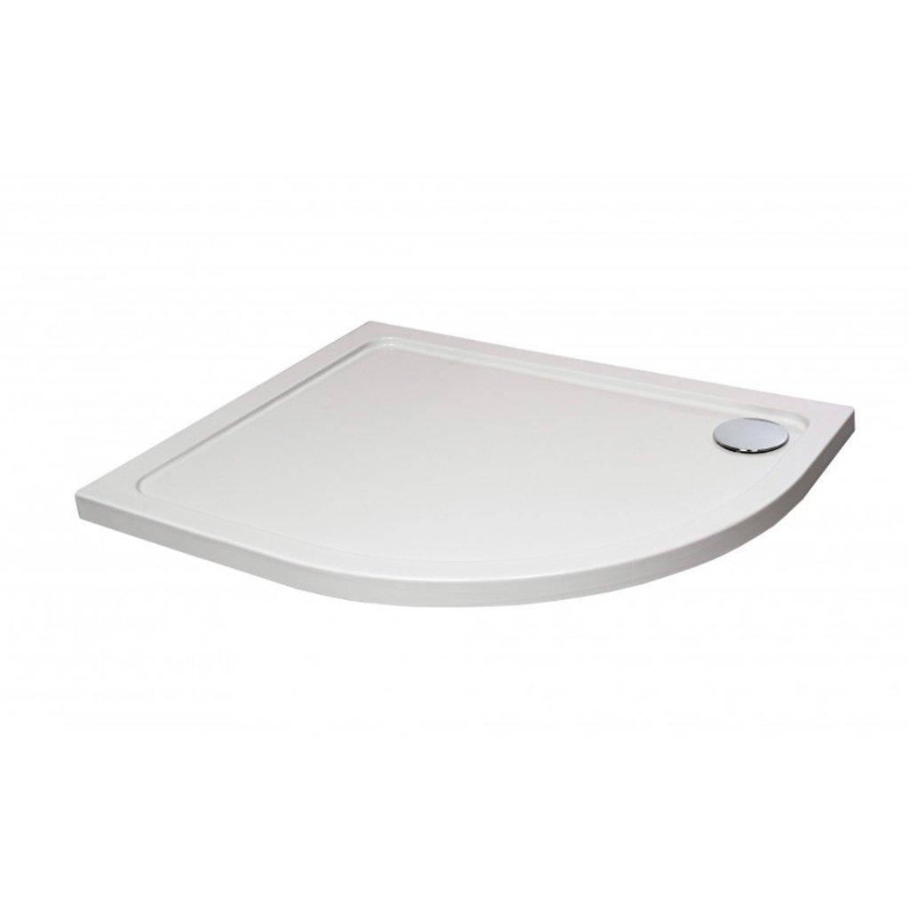 900mm x 760mm OFFSET Quadrant Shower Tray - RIGHT- STONE RESIN
