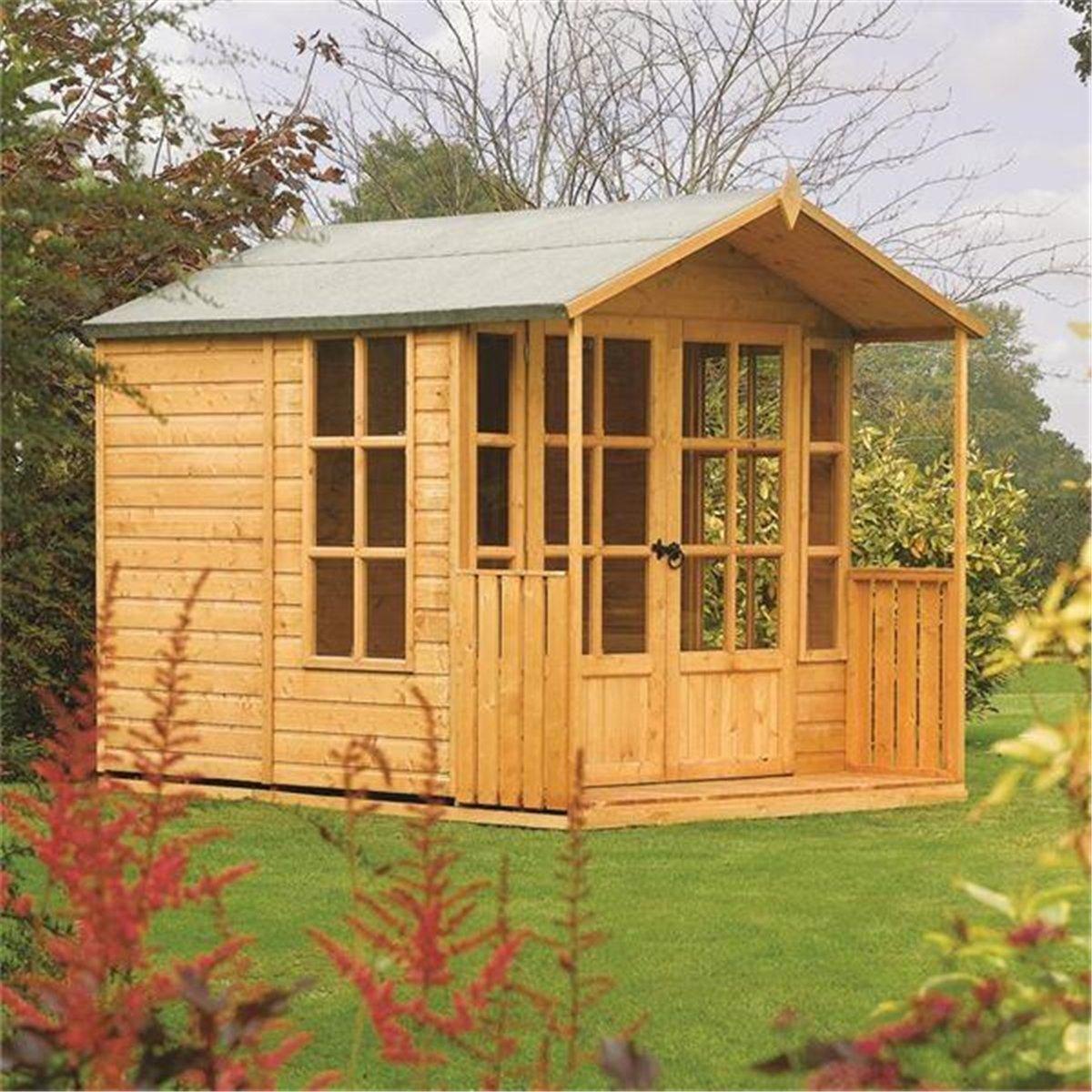 7'2'' x 8'8'' Apex Clarendon Summerhouse (Tongue and Groove floor)