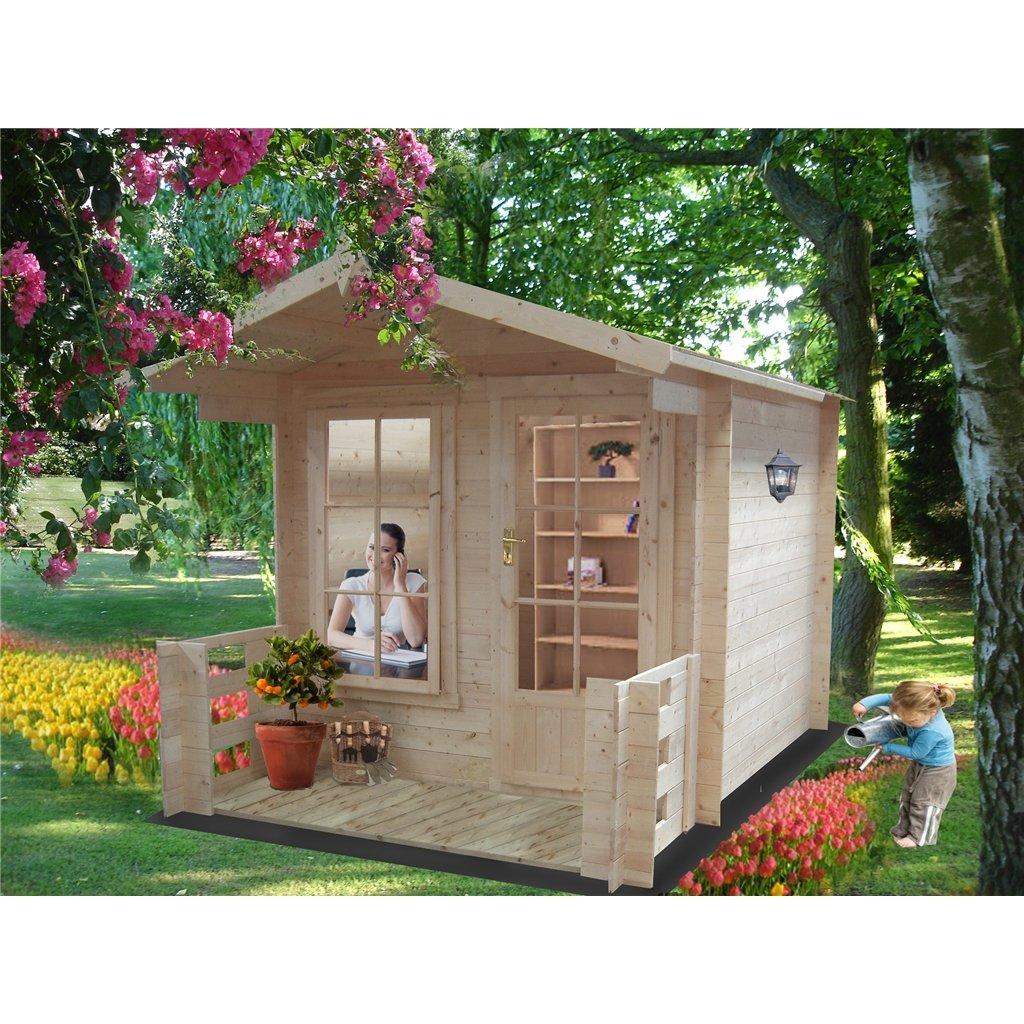 2m x 2m Premier Log Cabin With Fully Glazed Single Window