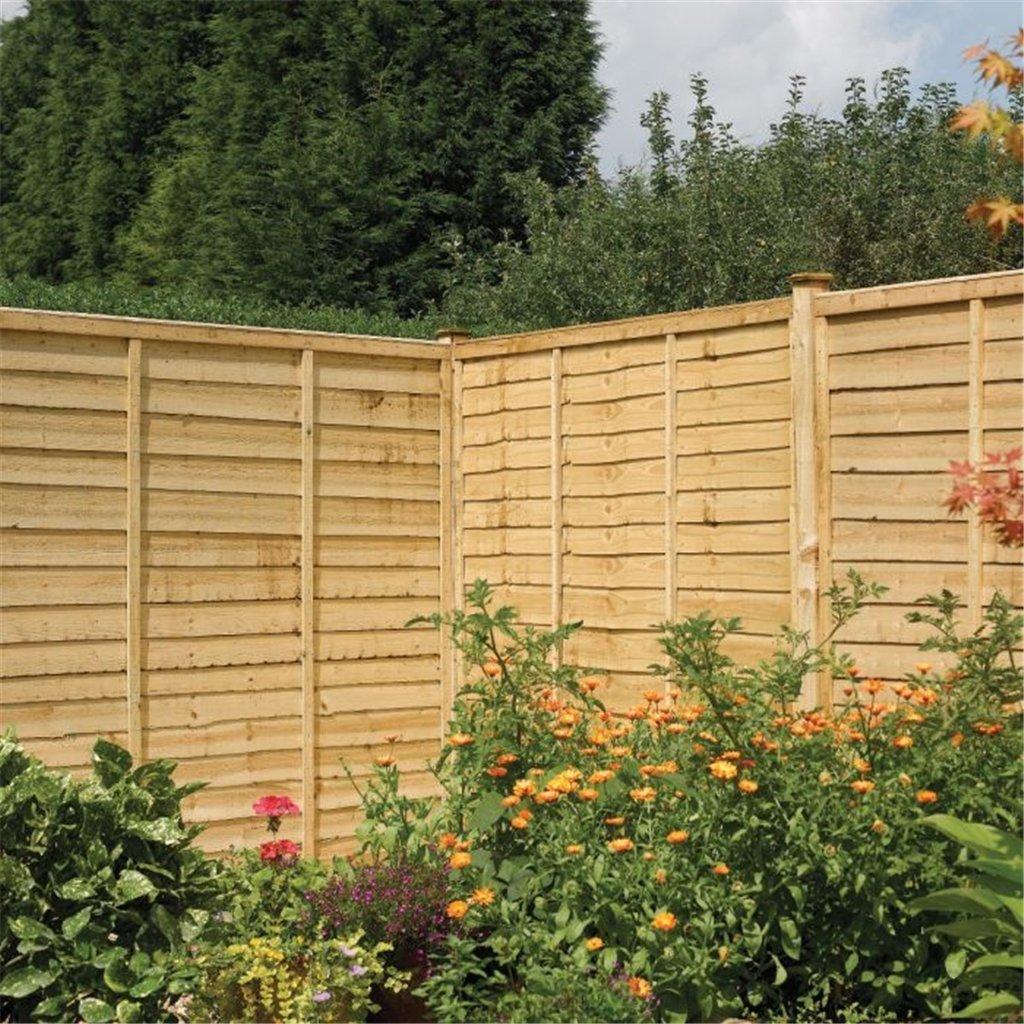 PACK OF 3: 6 x 3 Traditional Lap Fence Panel Pressure Treated