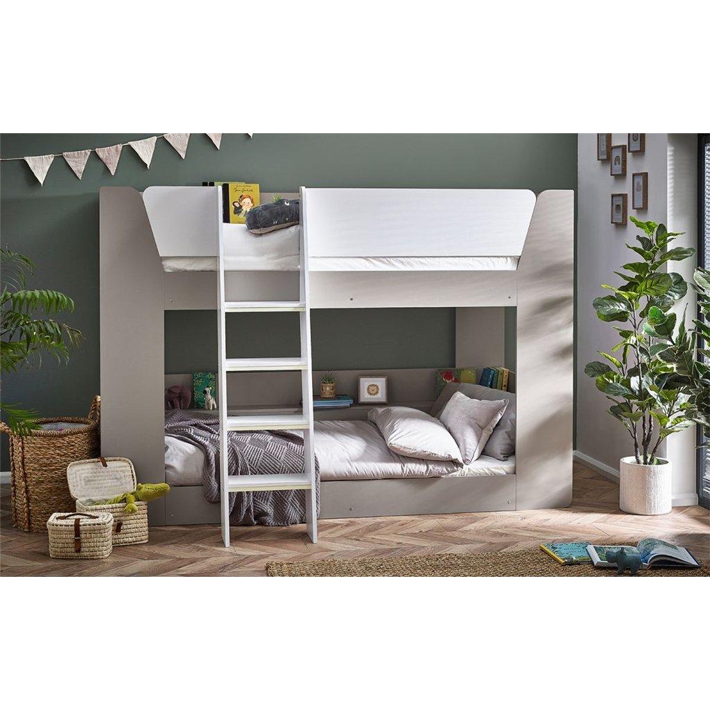 Taupe and White Finish Bunk Bed 3ft (90cm)