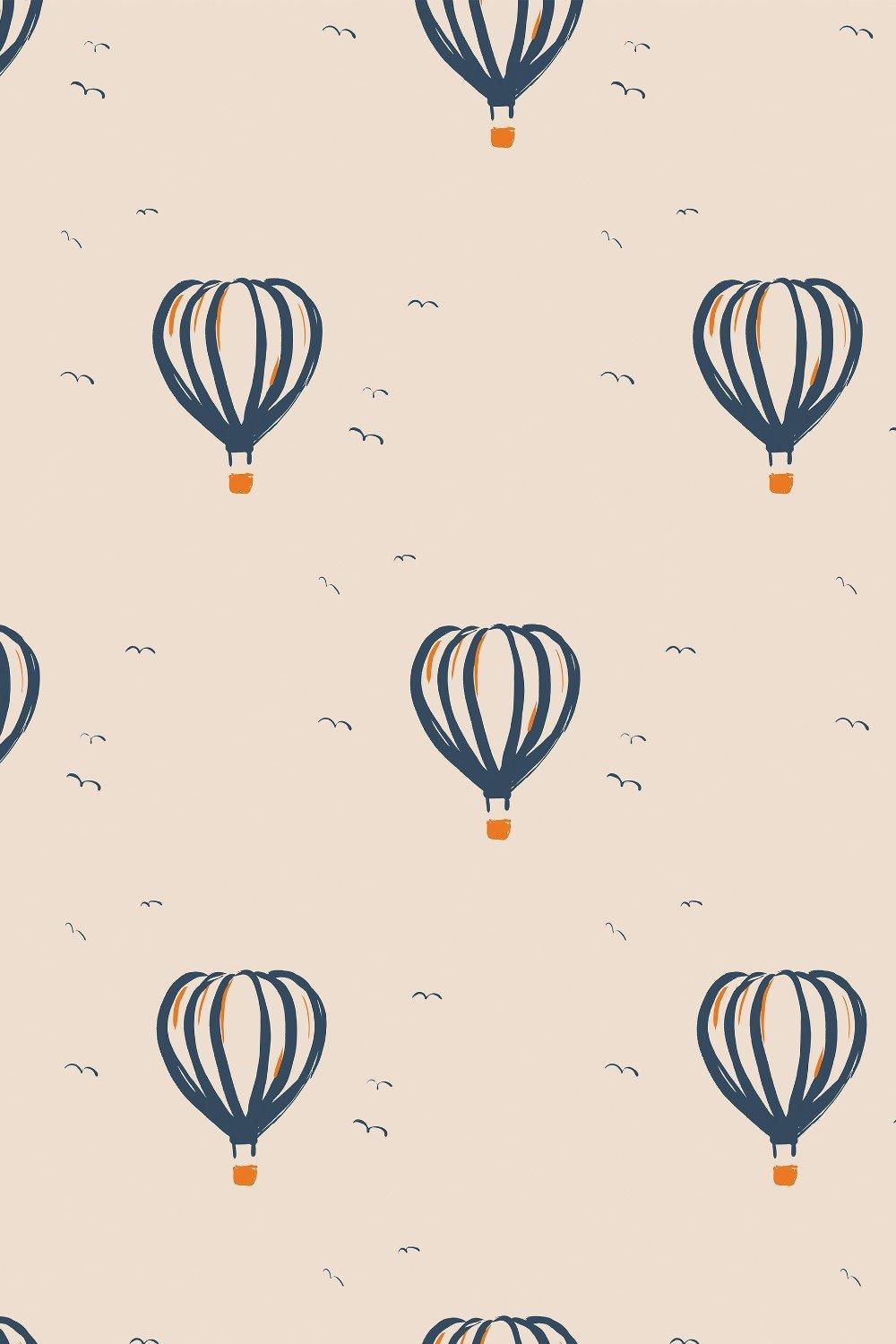 Eco-Friendly Childrens Hot Air Balloon Wallpaper