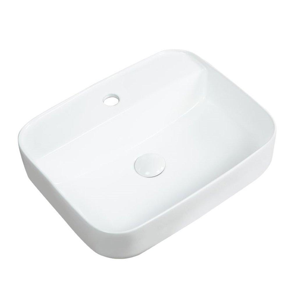 White Premium 500mm Square Countertop Basin