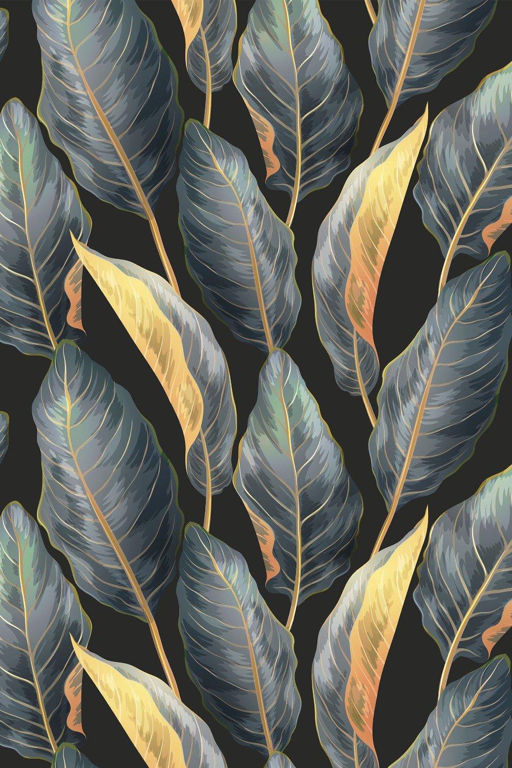 Eco-Friendly Tropical Calathea Leaf Wallpaper