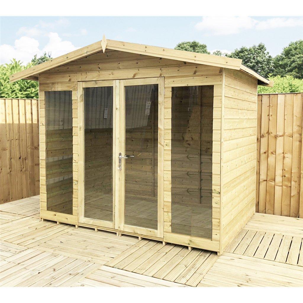9 x 15 Pressure Treated Summerhouse with Long Windows