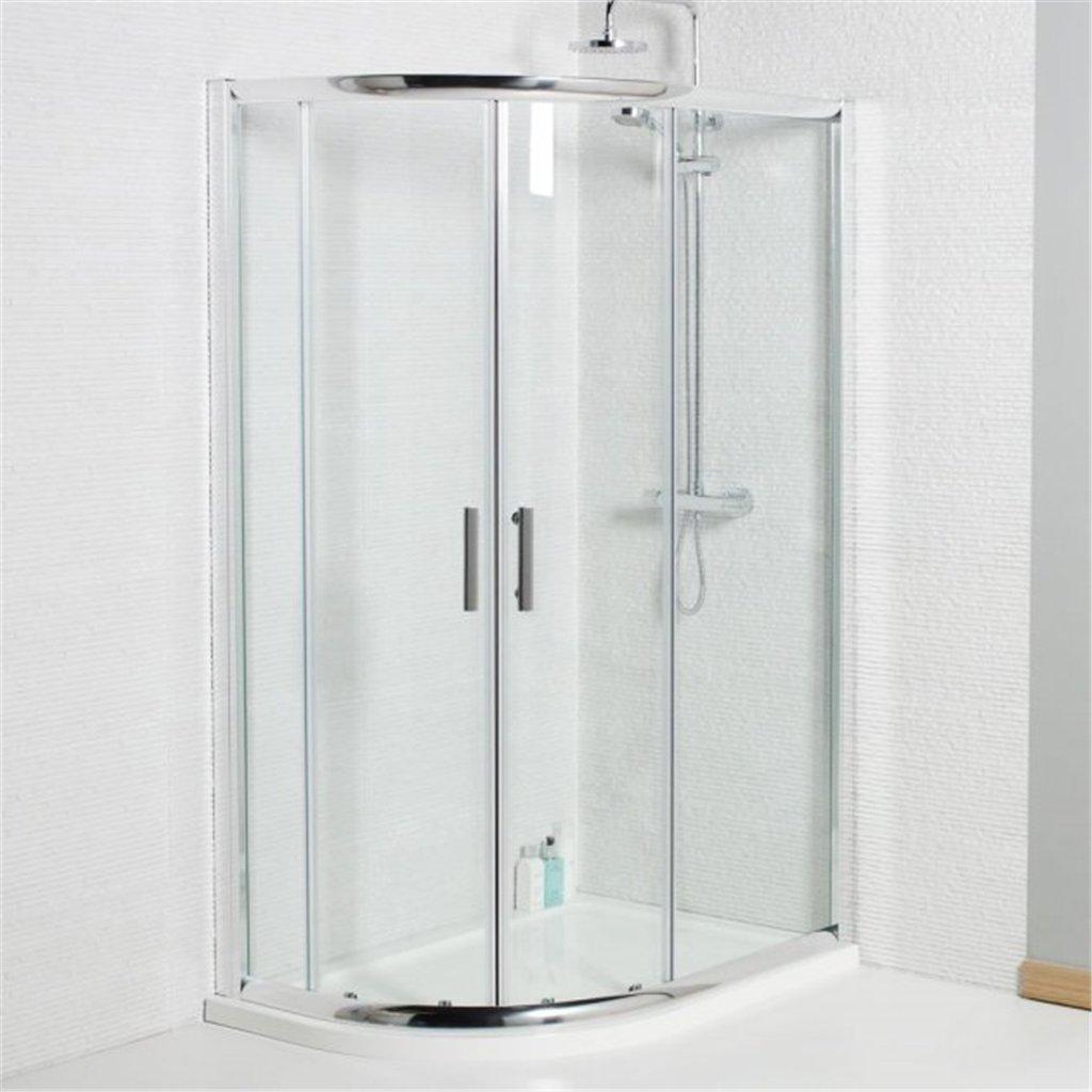 1200 x 800mm OFFSET Quadrant Shower Enclosure (Does not include Tray)