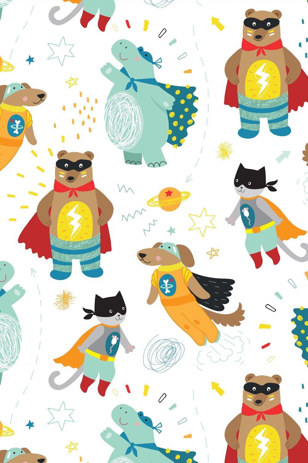 Eco-Friendly Childrens Superhero Wallpaper
