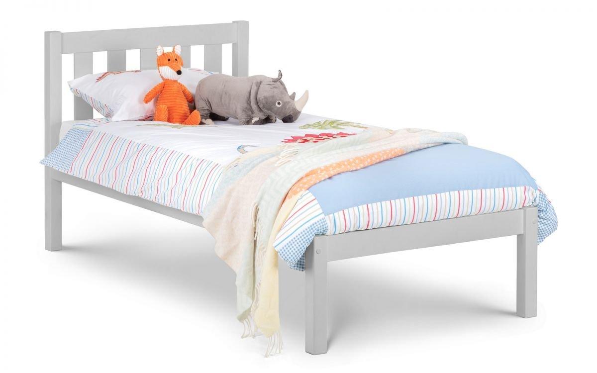 Dove Grey Lacquer Solid Pine Low Foot End Bed