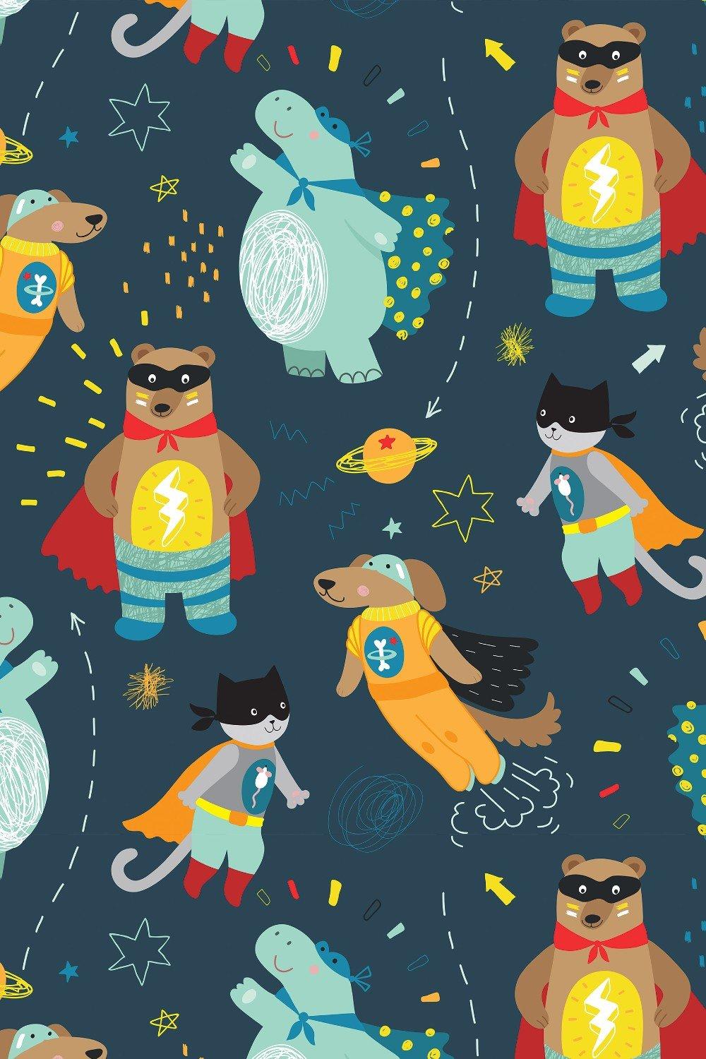 Eco-Friendly Childrens Superhero Wallpaper