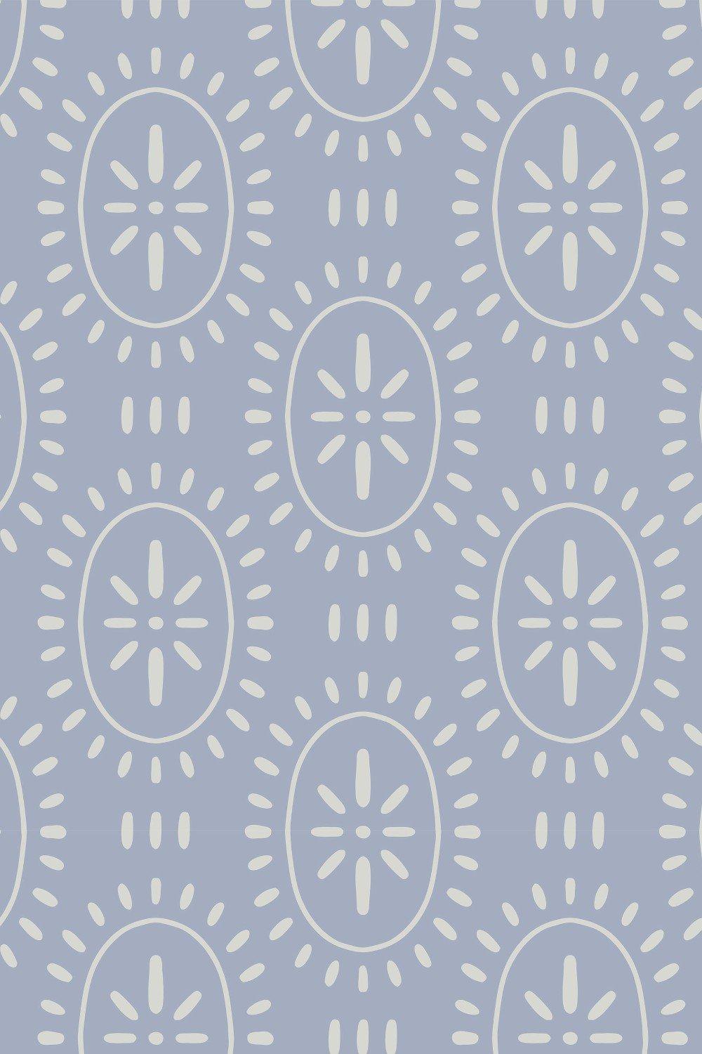 Eco-Friendly Sun Motif Pattern Wallpaper