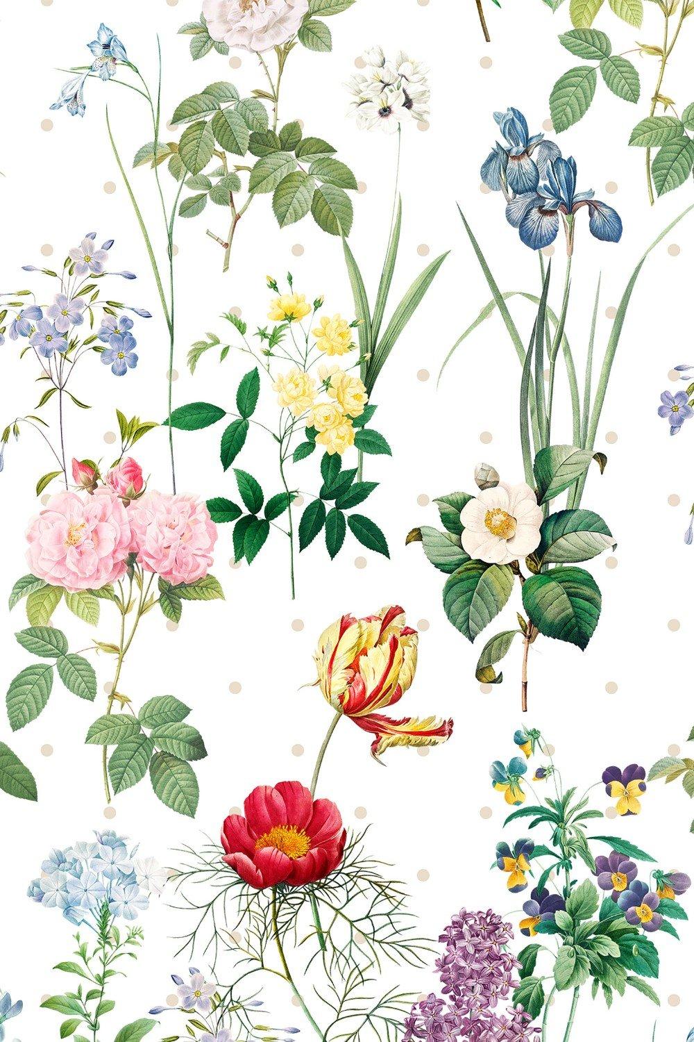 Eco-Friendly Vintage Floral Wallpaper