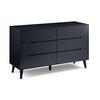 Ashfield Retro Anthracite Wide Chest (6 Drawers) thumbnail 1