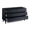 Ashfield Retro Anthracite Wide Chest (6 Drawers) thumbnail 3