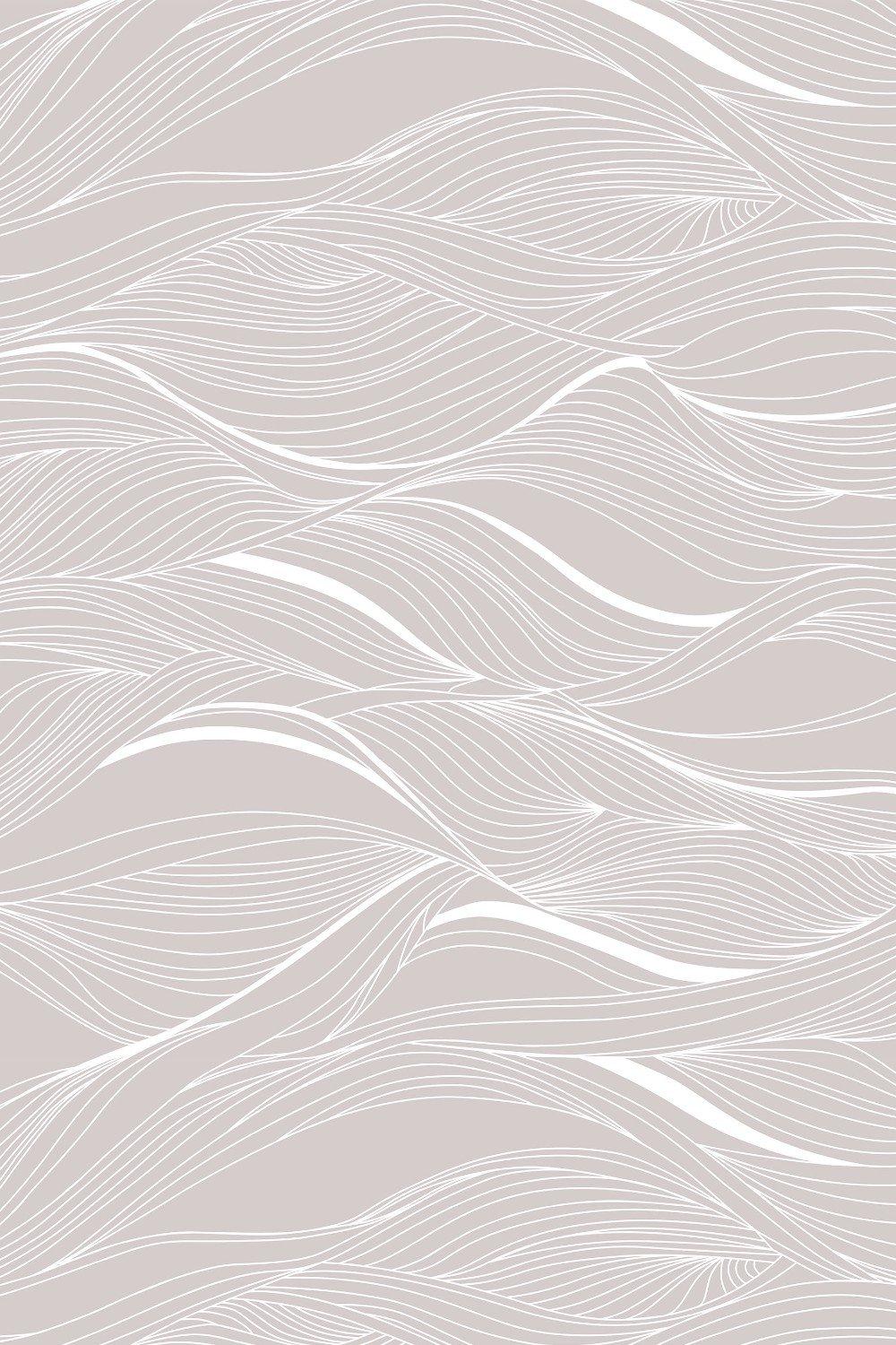 Eco-Friendly Abstract Wavy Line Wallpaper