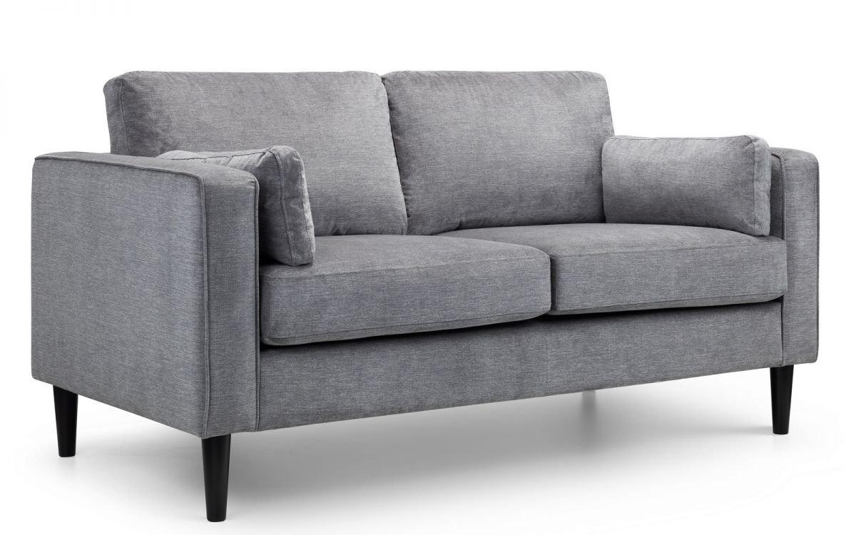 Chenille Fabric 2 Seater Sofa (Grey)