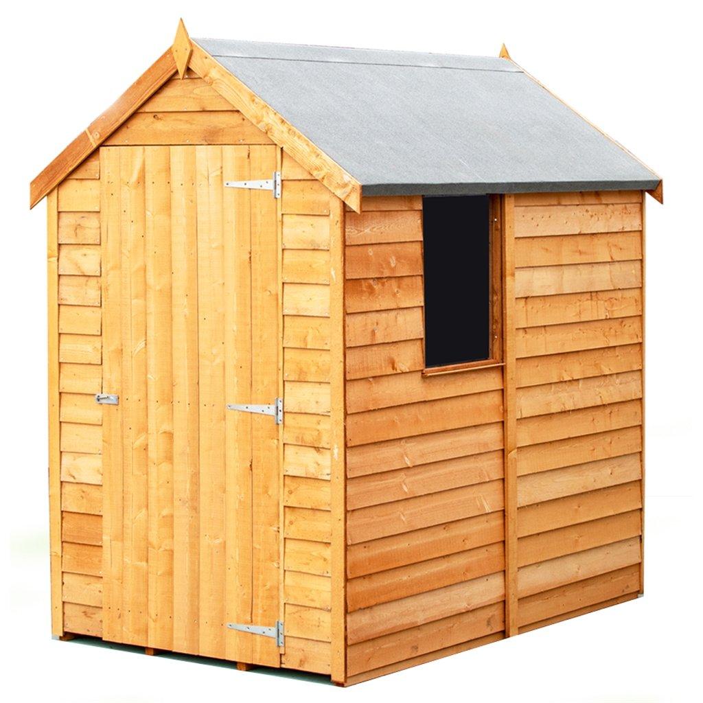 6 x 4 Overlap Apex Wooden Shed