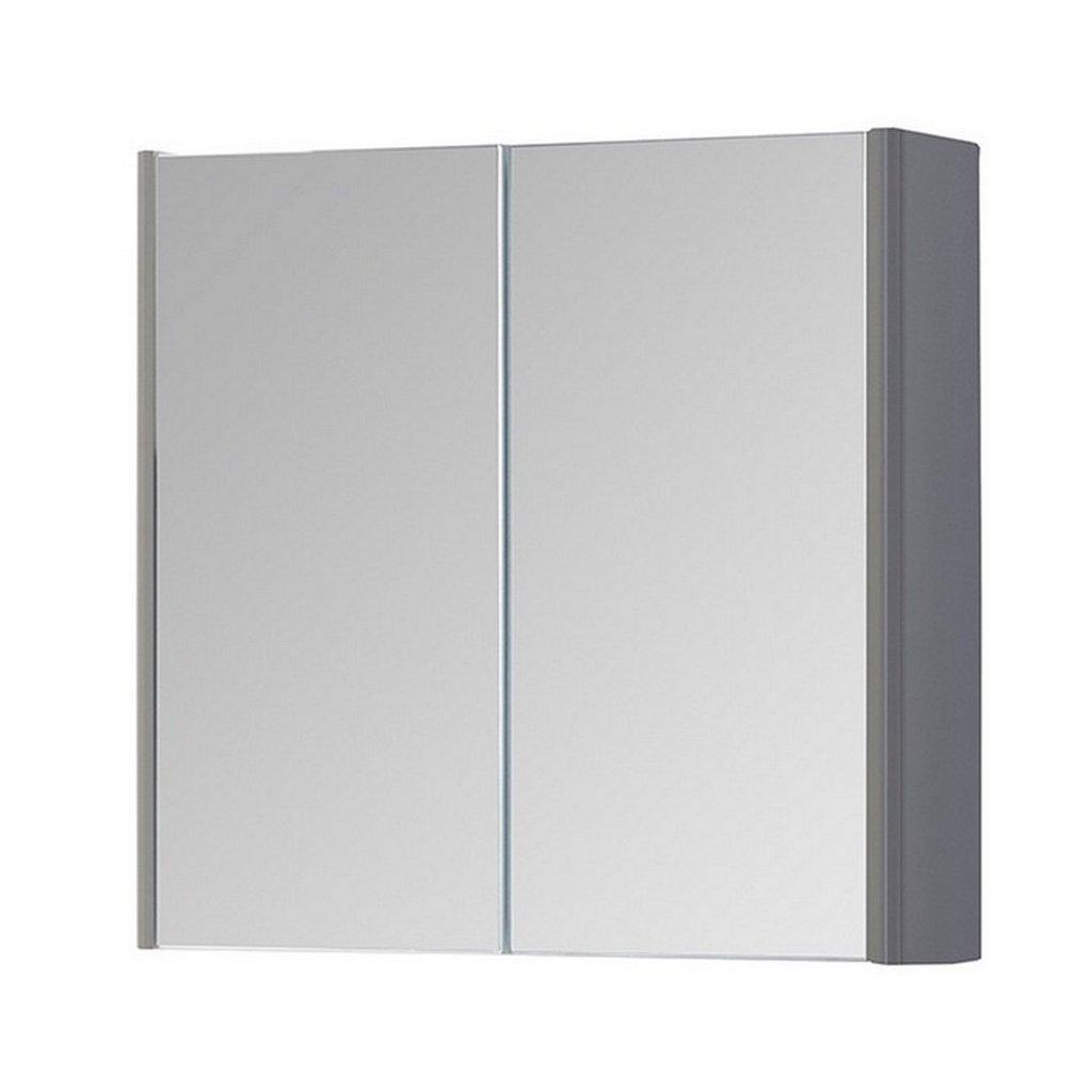Basalt Grey 80cm 2 Door Bathroom Mirror Cabinet