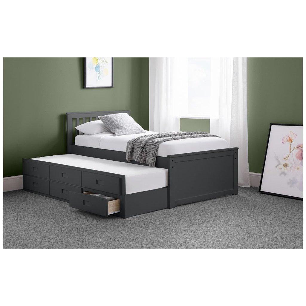 Premier Anthracite Day Bed Single 3ft (90cm) + Pull Out Bed (Guest Bed)