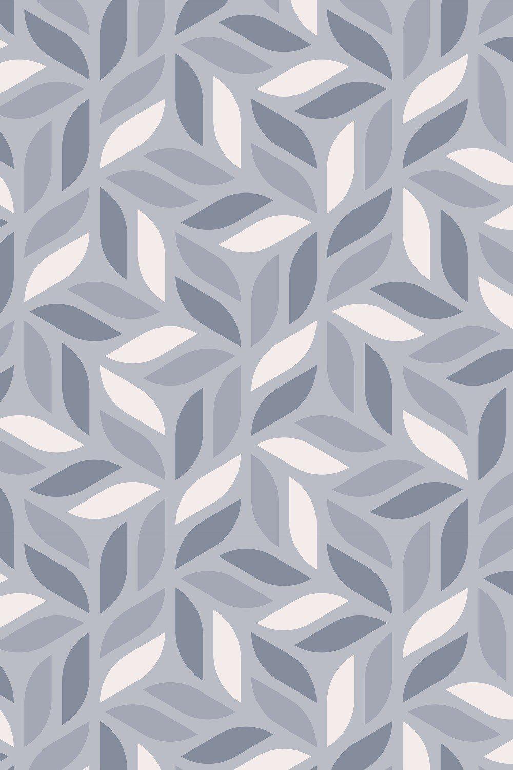 Eco-Friendly Geometric Leaf Pattern Wallpaper