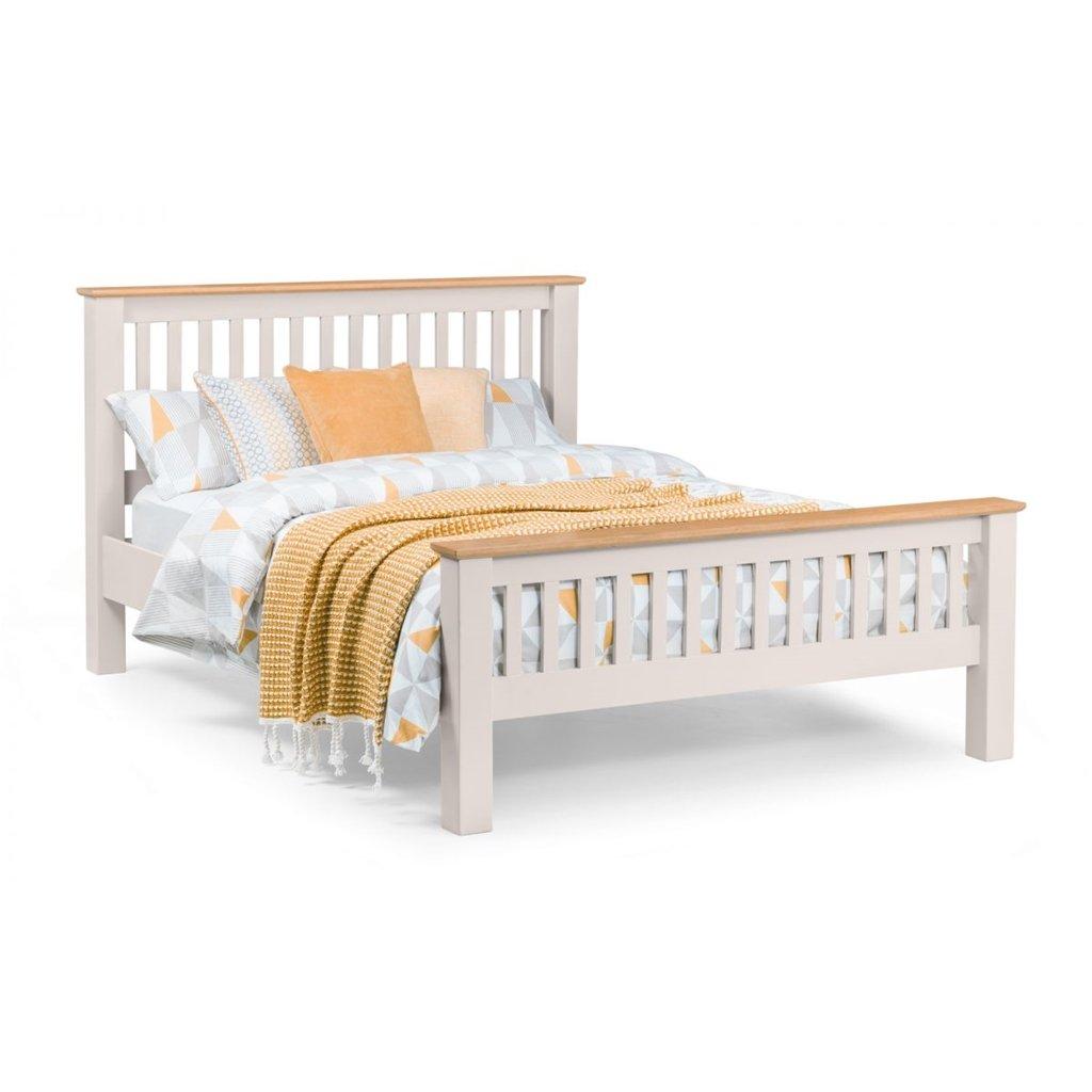 Elephant Grey Lacquer Two Tone Bed Frame