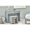 Ashfield Chic Grey High Gloss Dressing Table with 2 thumbnail 1