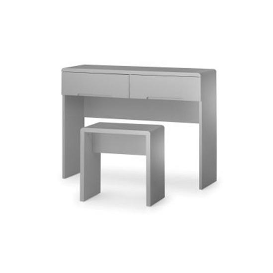 Ashfield Chic Grey High Gloss Dressing Table with 2 5