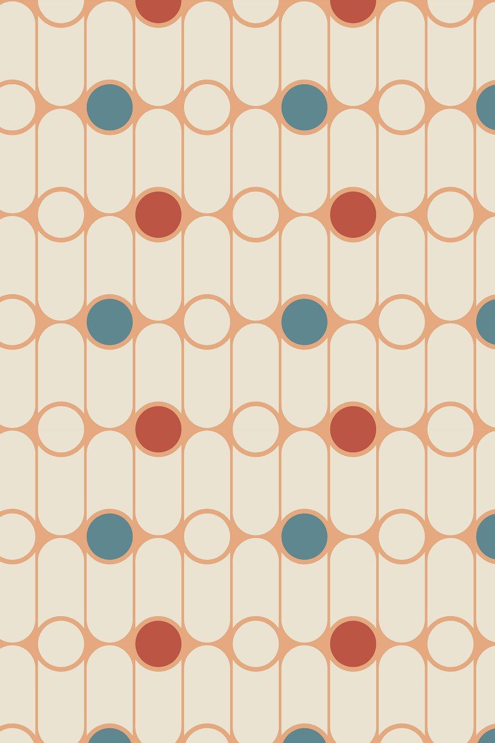 Eco-Friendly Retro Dot Design Wallpaper