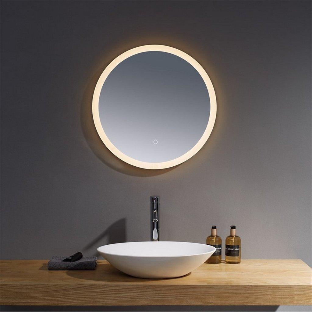 60cm Round LED Bathroom Wall Mirror with Touch Sensor