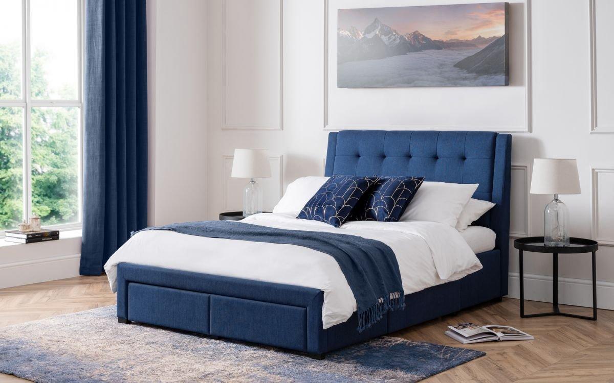 Teal Premium 4 Drawer Bed   - Super King