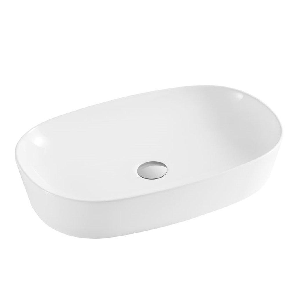 White Premium 600mm Oval Countertop Basin