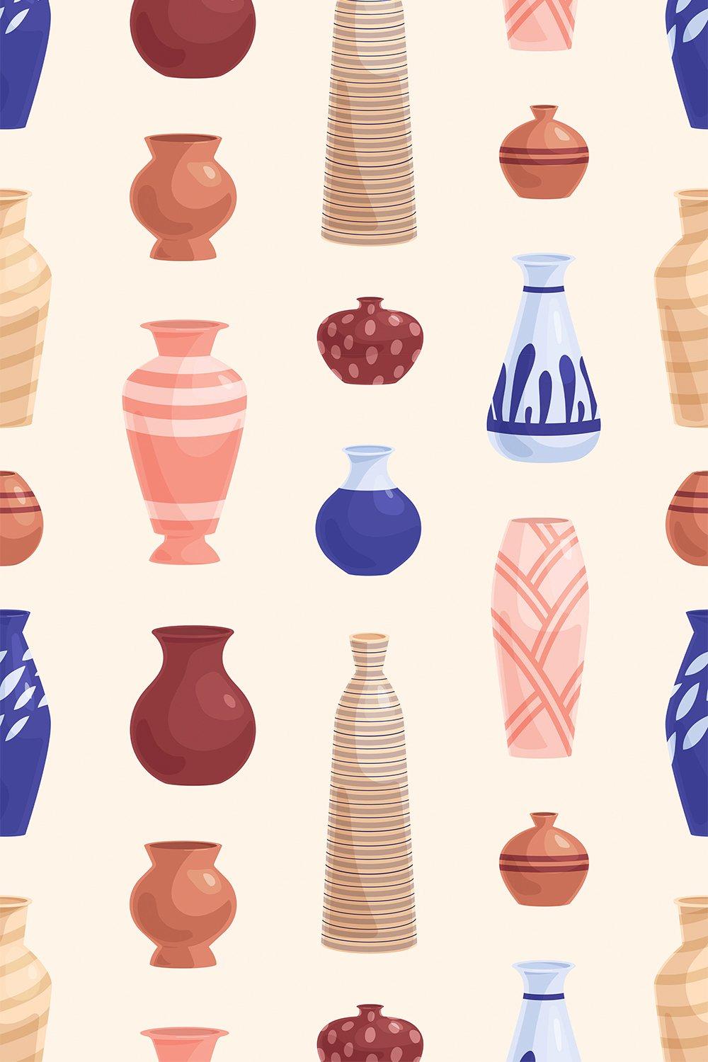 Eco-Friendly Quirky Roman Vase Wallpaper