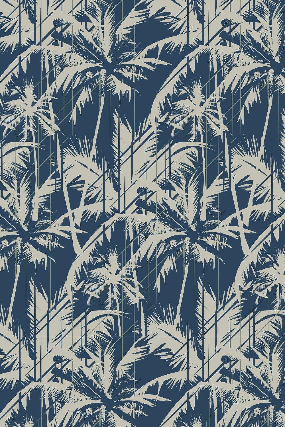 Eco-Friendly Abstract Palm Tree Wallpaper