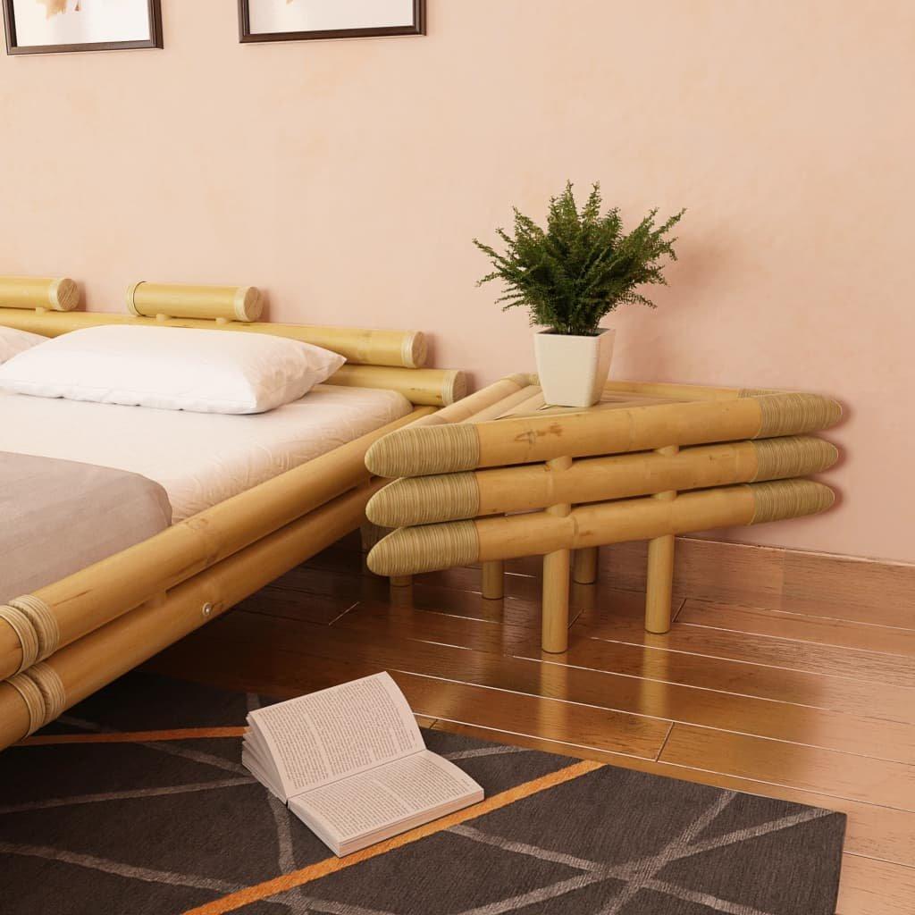 Bedside Tables 2 pcs 60x60x40 cm Bamboo Natural