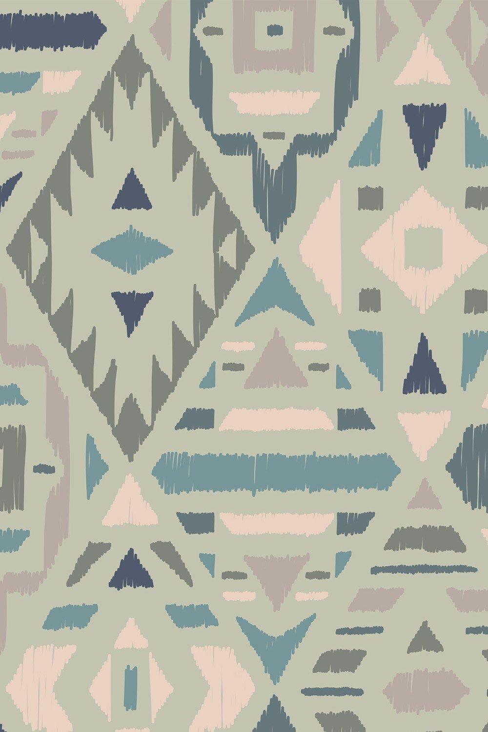 Eco-Friendly Geometric Triangle Pattern Wallpaper