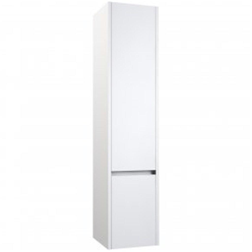 White Bathroom Wall Mounted Tall Storage Unit 350mm Wide