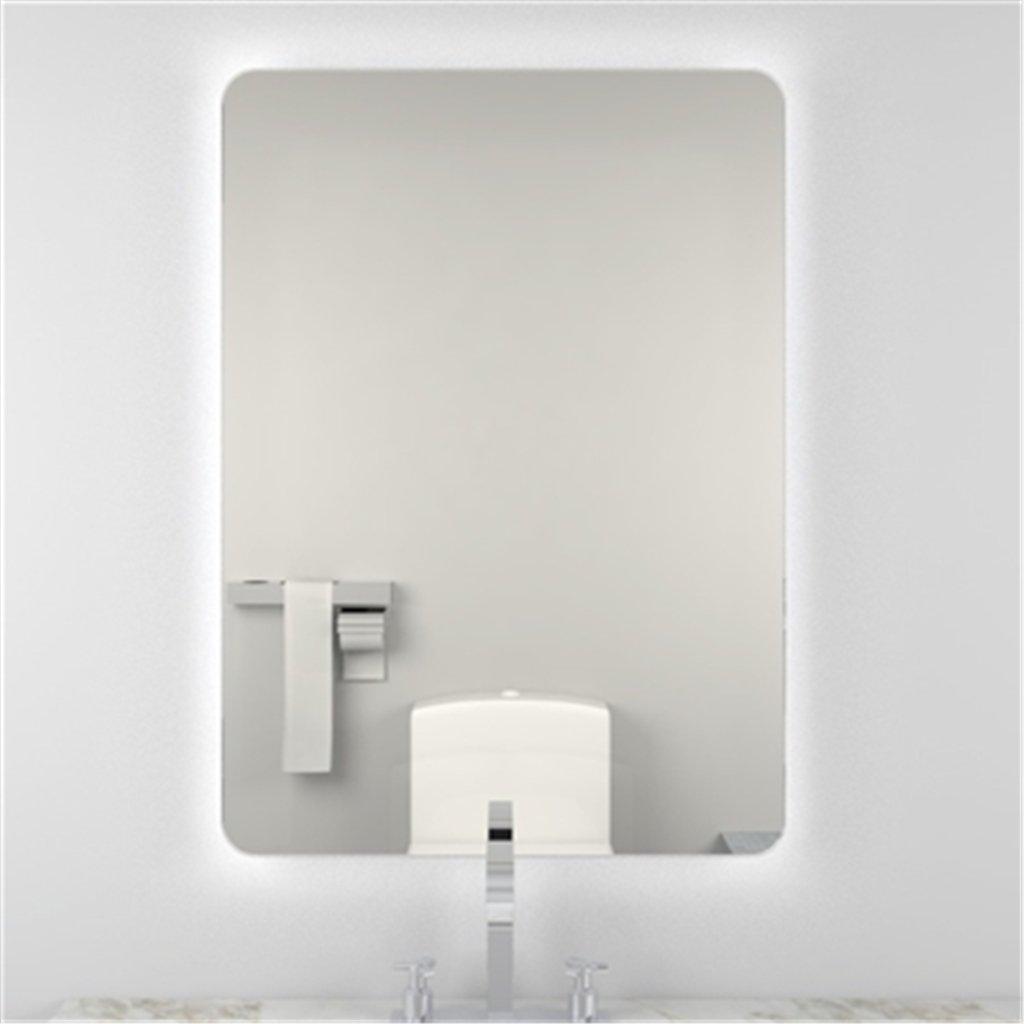 70cm Rectangular (Rounded) Backlit Bathroom Mirror with Demister Pad