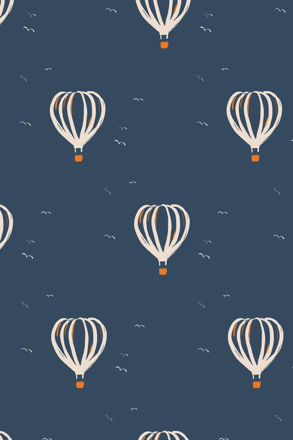 Eco-Friendly Childrens Hot Air Balloon Wallpaper