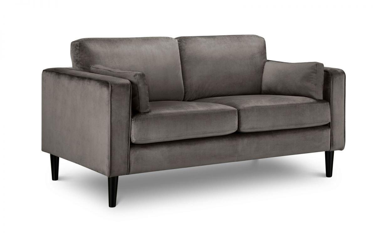 Grey Velvet 3 Seater Sofa