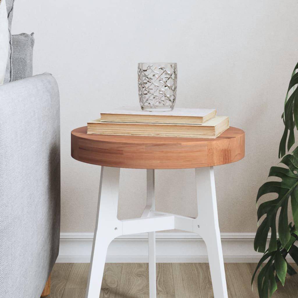 Table Top A~30x4 cm Round Solid Wood Beech