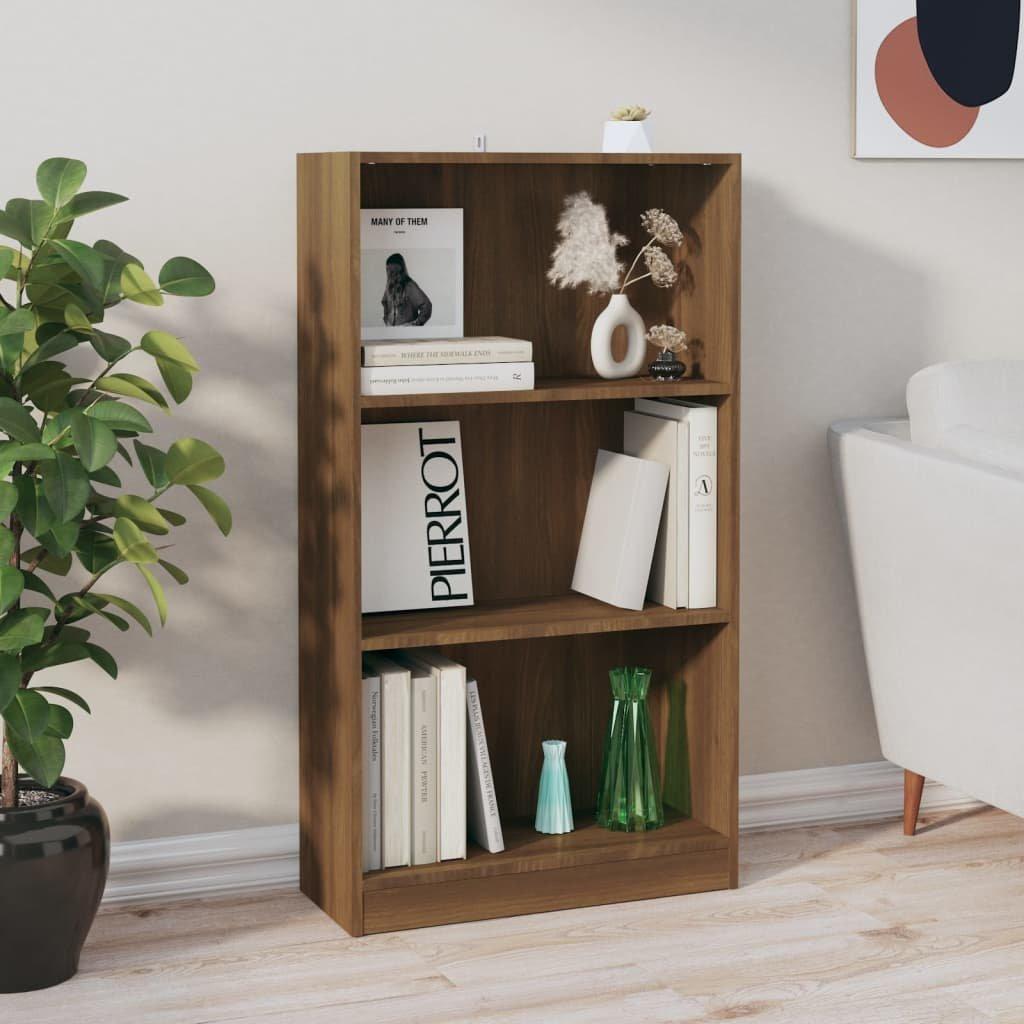 Book Cabinet Brown Oak 60x24x109 cm Engineered Wood