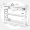 Costway 3-Tier Console Table Sofa Table X-Design Entryway Table for Hallway Living Room thumbnail 2