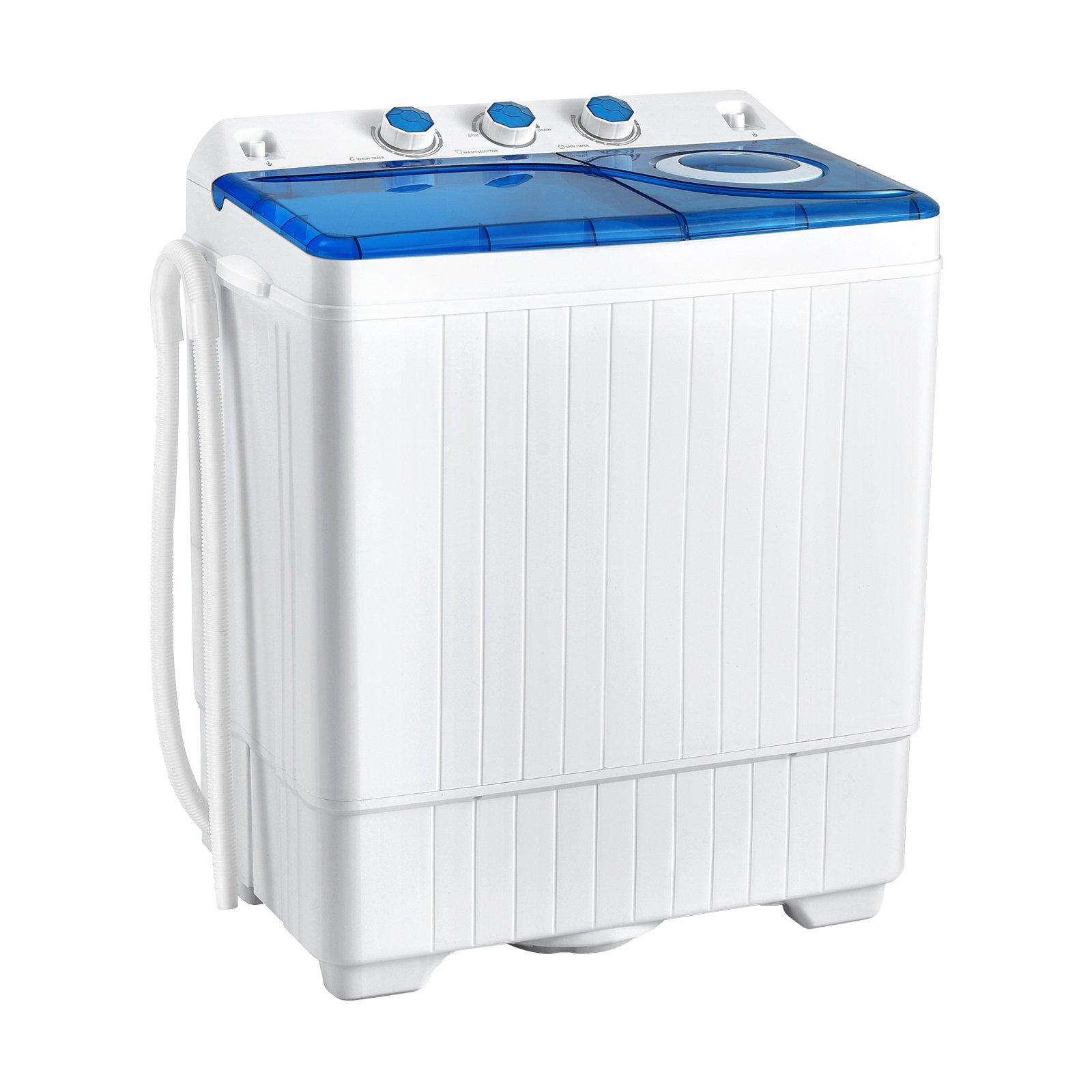 Portable Washing Machine Twin Tub Washer and Spin Dryer Semi-automatic Laundry Washer