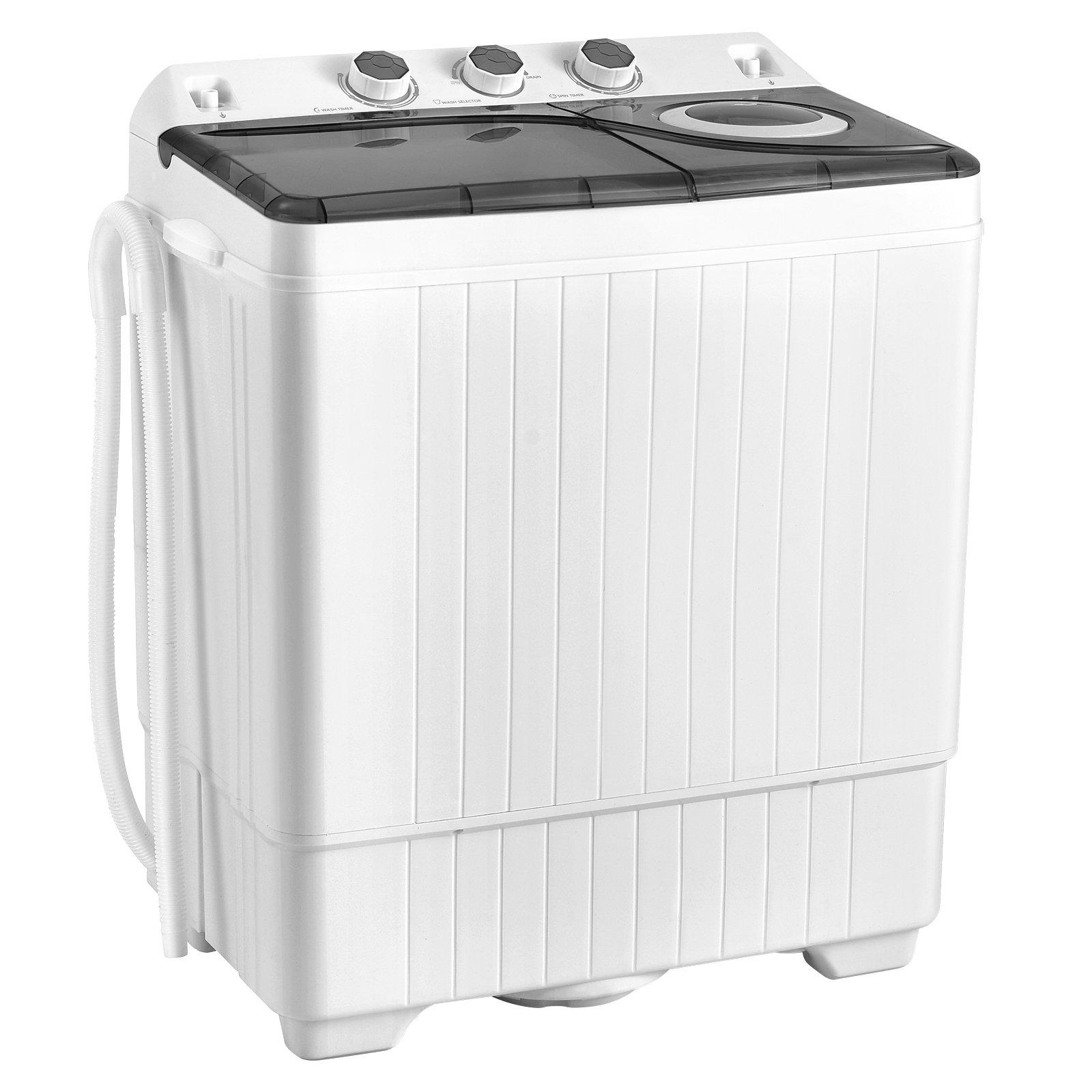 Portable Washing Machine Twin Tub Washer and Spin Dryer Semi-automatic Laundry Washer