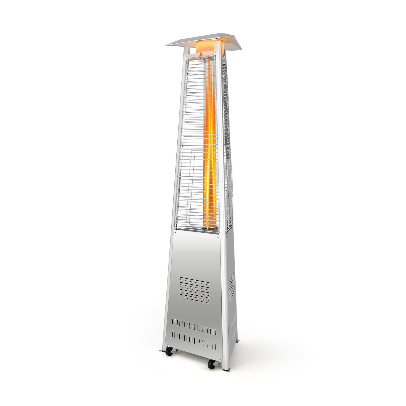 42,000 BTU Pyramid Patio Heater Stainless Steel Outdoor Patio Heater W/ Flameout Protection