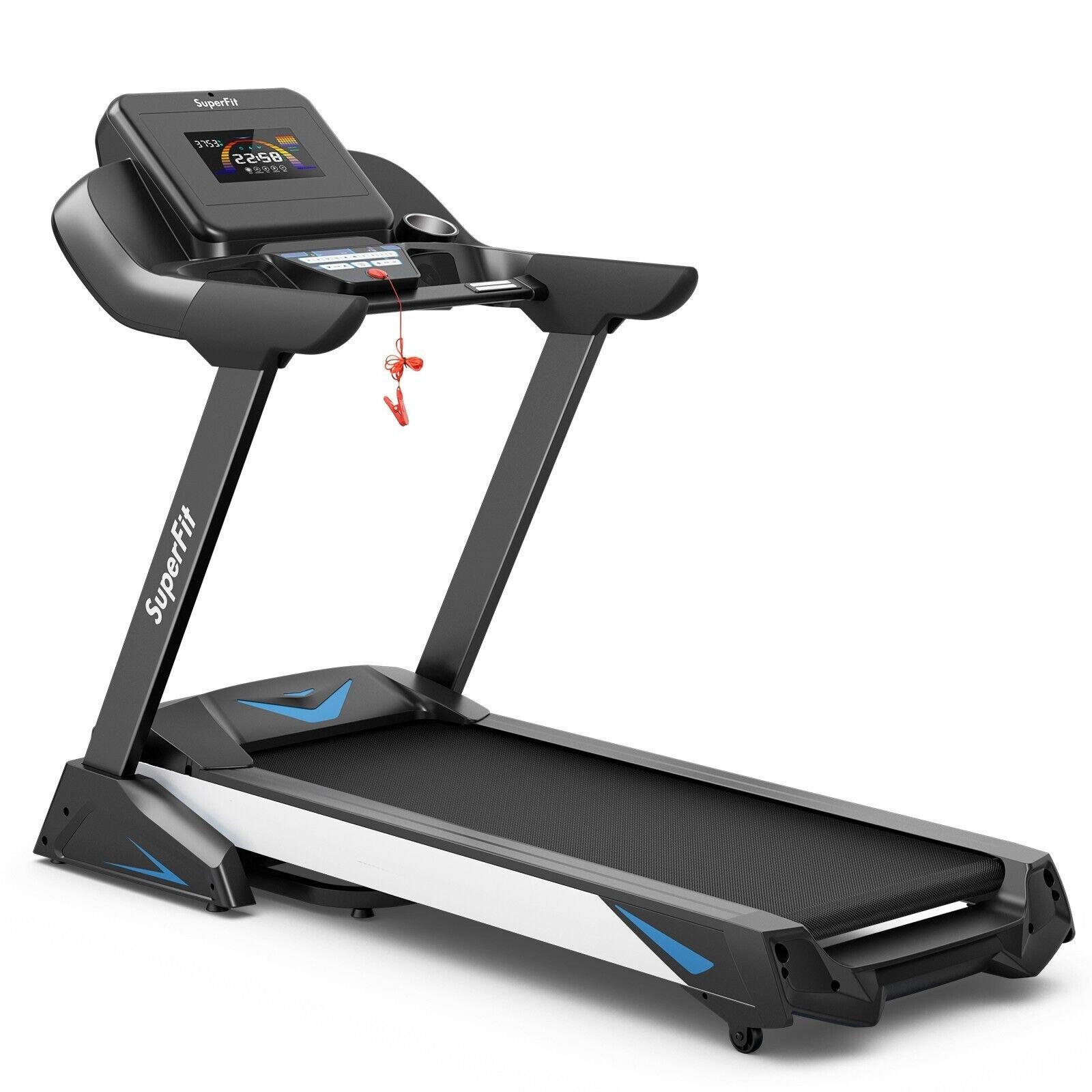 Folding Treadmill 1.75 HP Electric Running Machine w/ 20 Programs Set