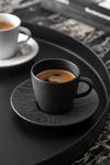 Villeroy & Boch 'Manufacture Rock' Set of 2 Espresso Cups and Saucers thumbnail 1