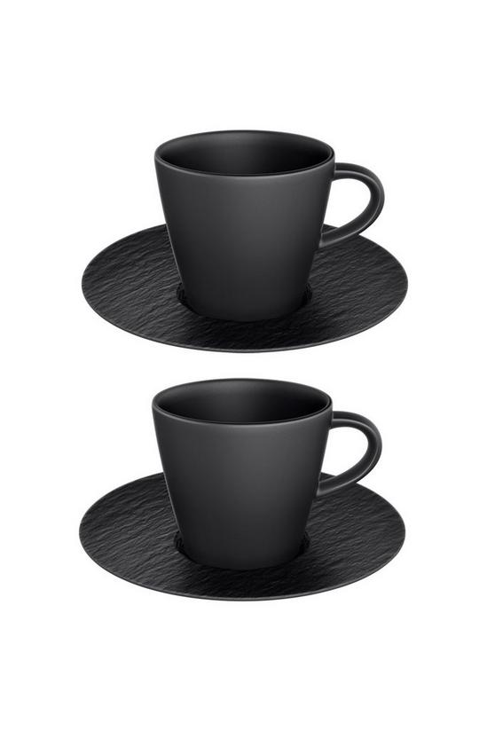Villeroy & Boch 'Manufacture Rock' Set of 2 Espresso Cups and Saucers 2