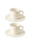 Villeroy & Boch 'Manufacture Rock' Blanc Set of 2 Coffee Cups and Saucers thumbnail 3