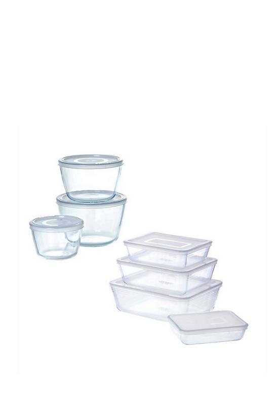 Pyrex 'Cook & Freeze' 7 Piece Glass Food Container Set 1